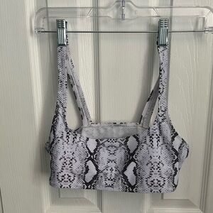 SHEIN Women's Medium White‎ Polyester Bikini Top